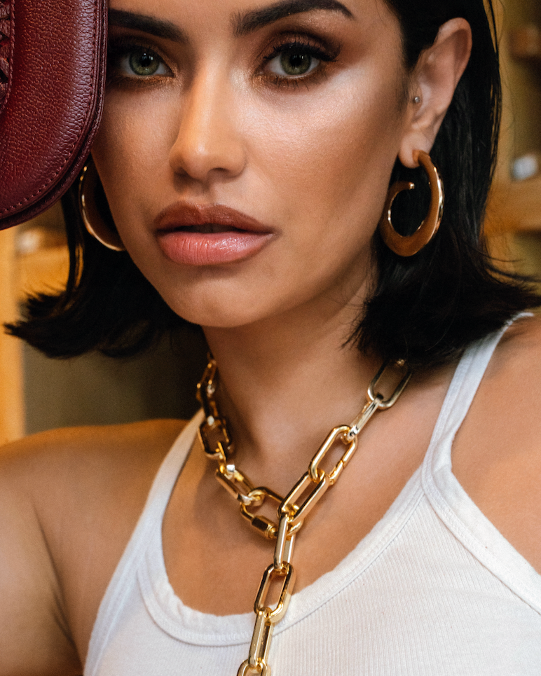 Noemie Loop Dangle Drop Earrings Gold — size and measurement guide by Denise Pacini