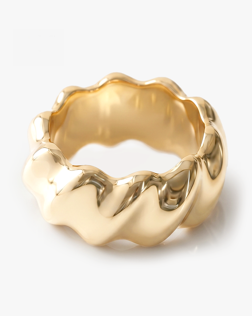 Vittoria Geometric Statement Bracelet — bold 18K gold-plated statement bracelet, lightweight hypoallergenic demi-fine jewelry