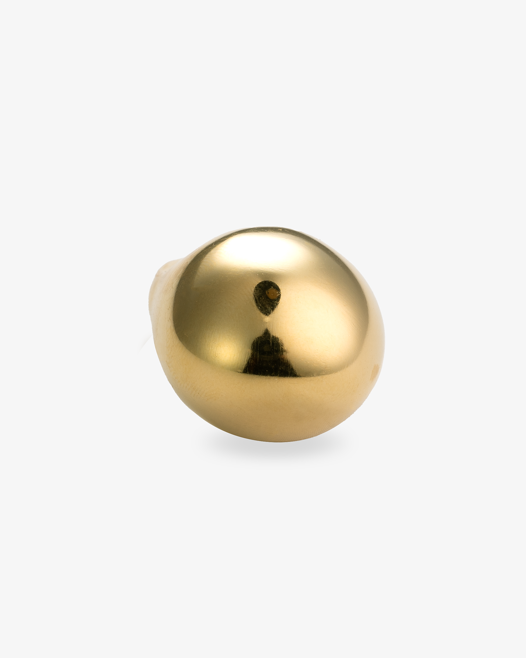Oversized polished gold dome ring top view