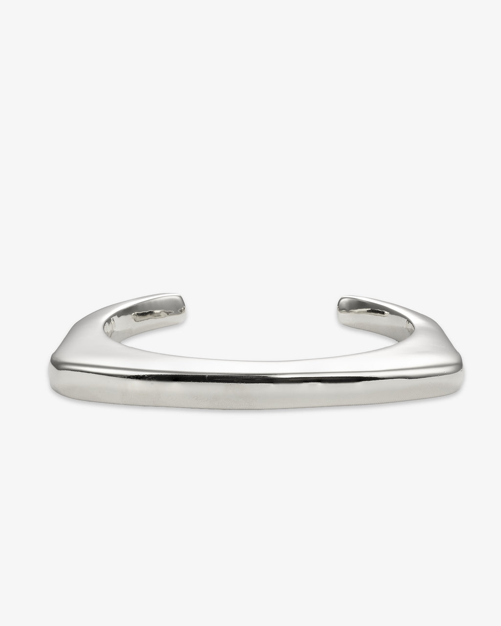 Geometric gold open cuff bracelet front view