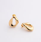 oval abstract style earrings, Chanda Gold Earrings