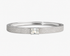 Gold pave bangle bracelet with a single green simulated diamond stone, alone product shot on a plain background.