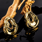 Clarice Maxi Abstract Oval Earrings