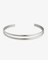 Double bar silver open choker necklace front view
