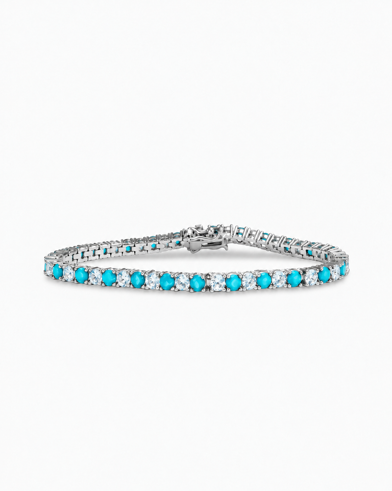 Marcella Gold Tennis Bracelet with Colored Stones