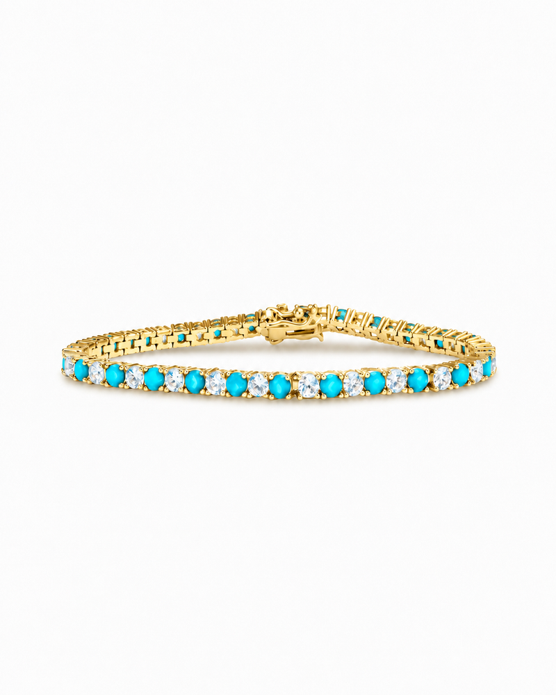 Marcella Silver Tennis Bracelet with Colored Stones