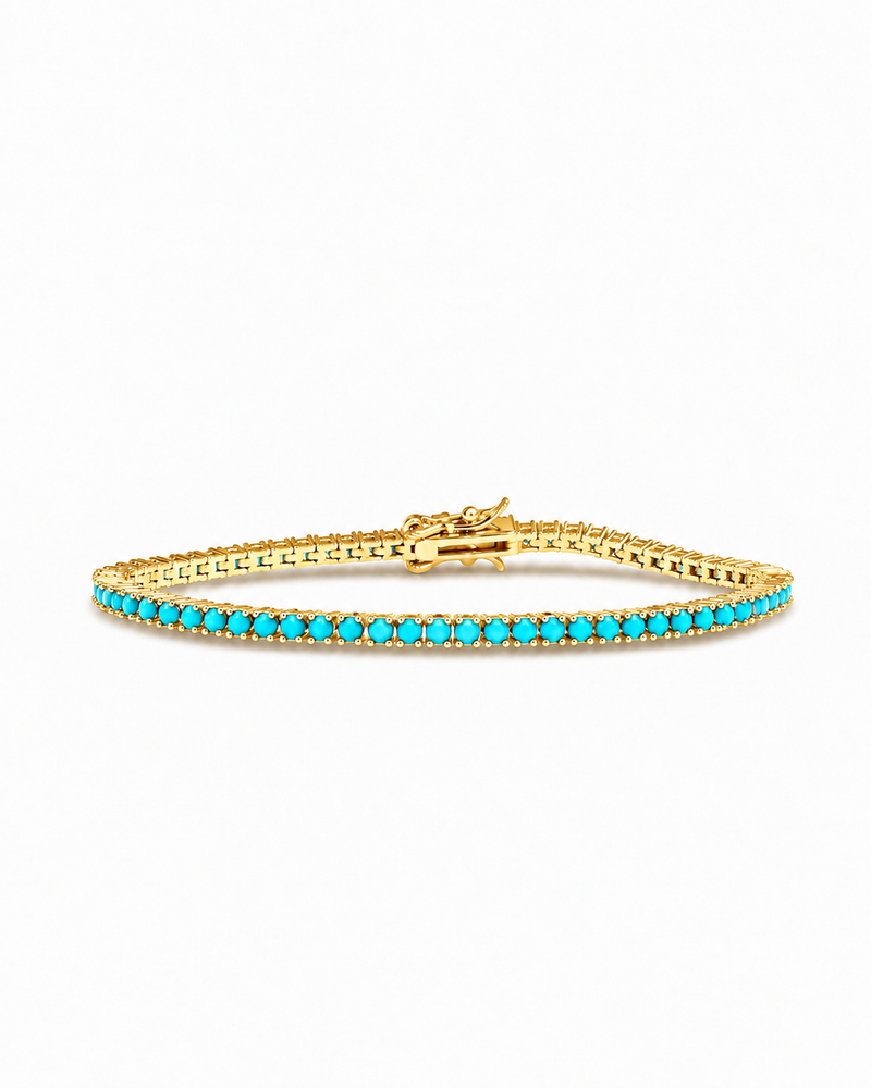 Samira 2MM Colored Tennis Bracelet Silver