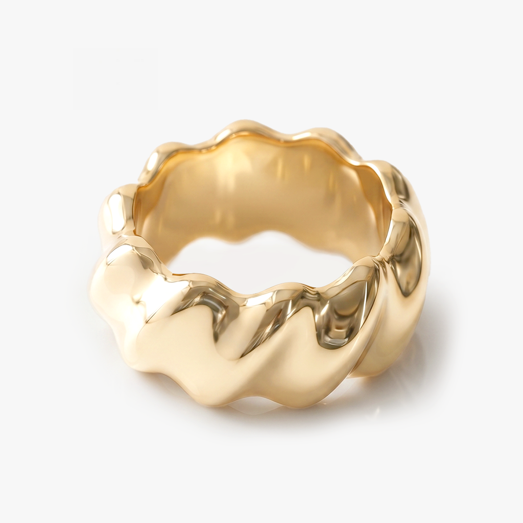 Vittoria Geometric Statement Bracelet — bold 18K gold-plated statement bracelet, lightweight hypoallergenic demi-fine jewelry