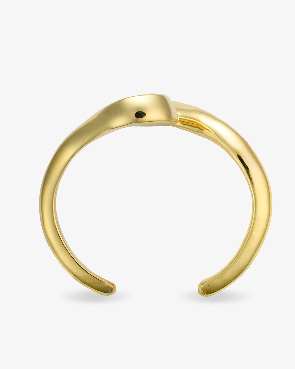 Fluid wave gold statement cuff bracelet