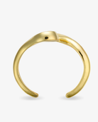 Fluid wave gold statement cuff bracelet
