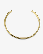 Minimalist gold open collar choker top view