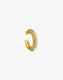 Gold pave simulated diamond ear cuff, alone product shot on a grey background.