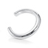 Sculptural cuff bracelet available in gold plated and rhodium plated finishes with bold circular design