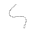 Cubic zirconia necklace available in gold plated and rhodium plated finishes with high shine