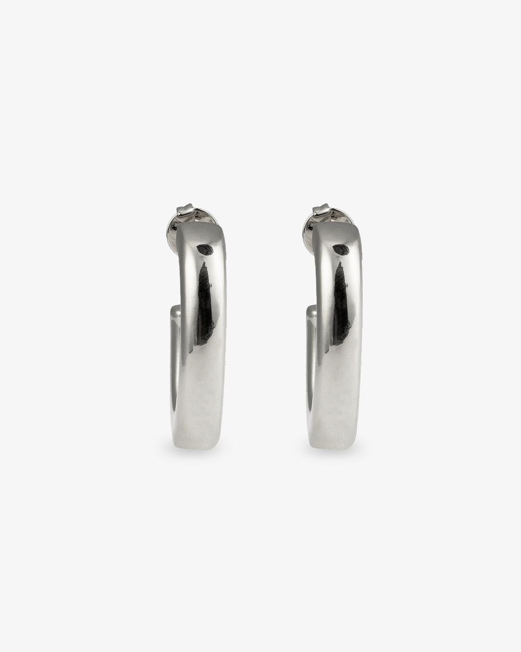 Chunky gold J-hoop earrings 