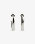 Chunky gold J-hoop earrings 