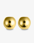 Rounded dome gold statement earrings front view